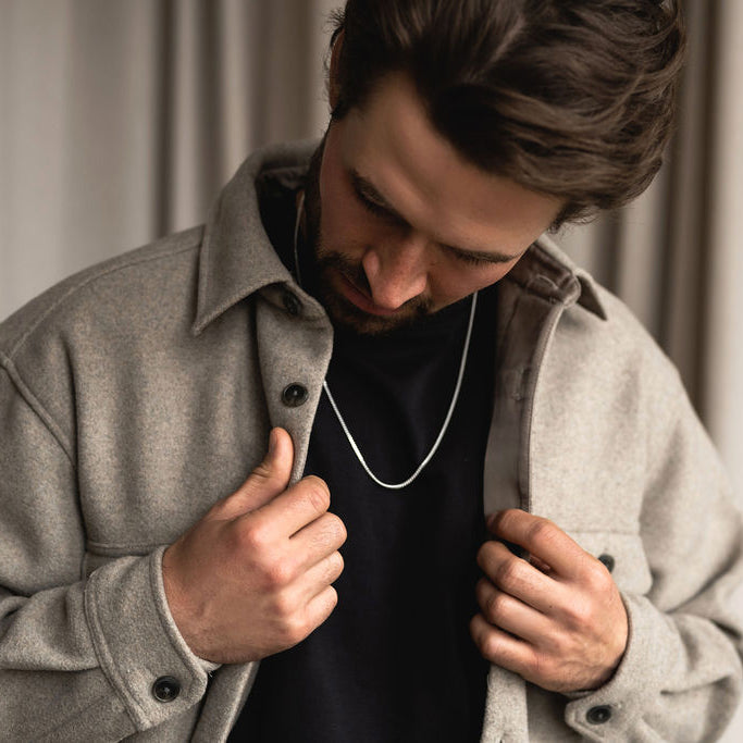 Chain Necklace Men - Silver