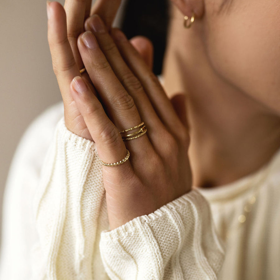 Citrine baguette Ring - Gold 14k