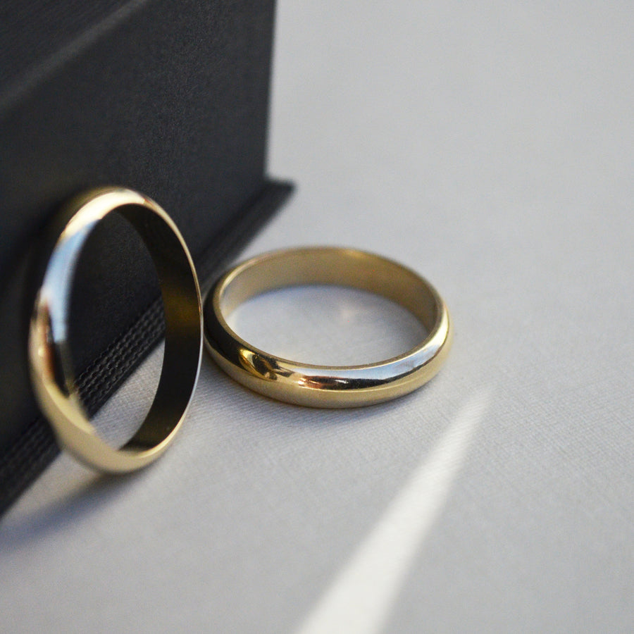 Classic wedding band chunky - Gold 14k