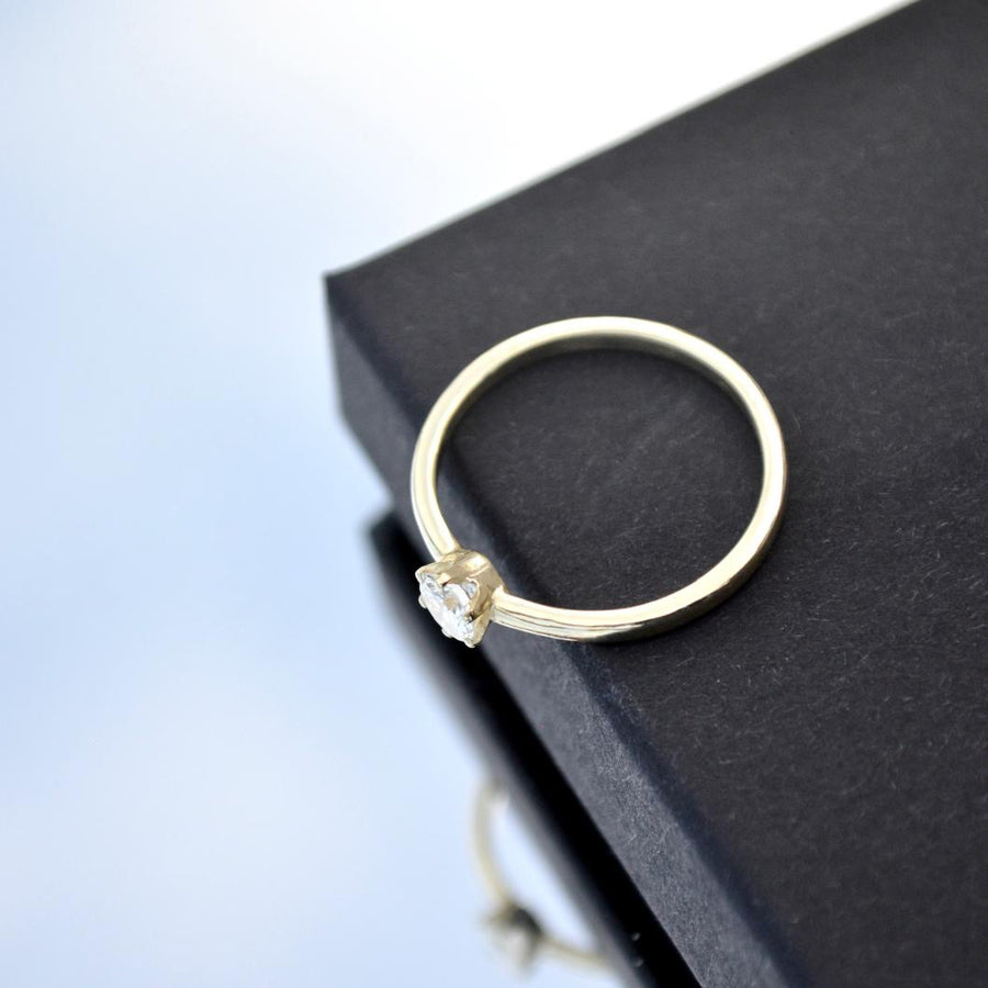 Brown diamond ring - 14k goud & Re-used Diamant