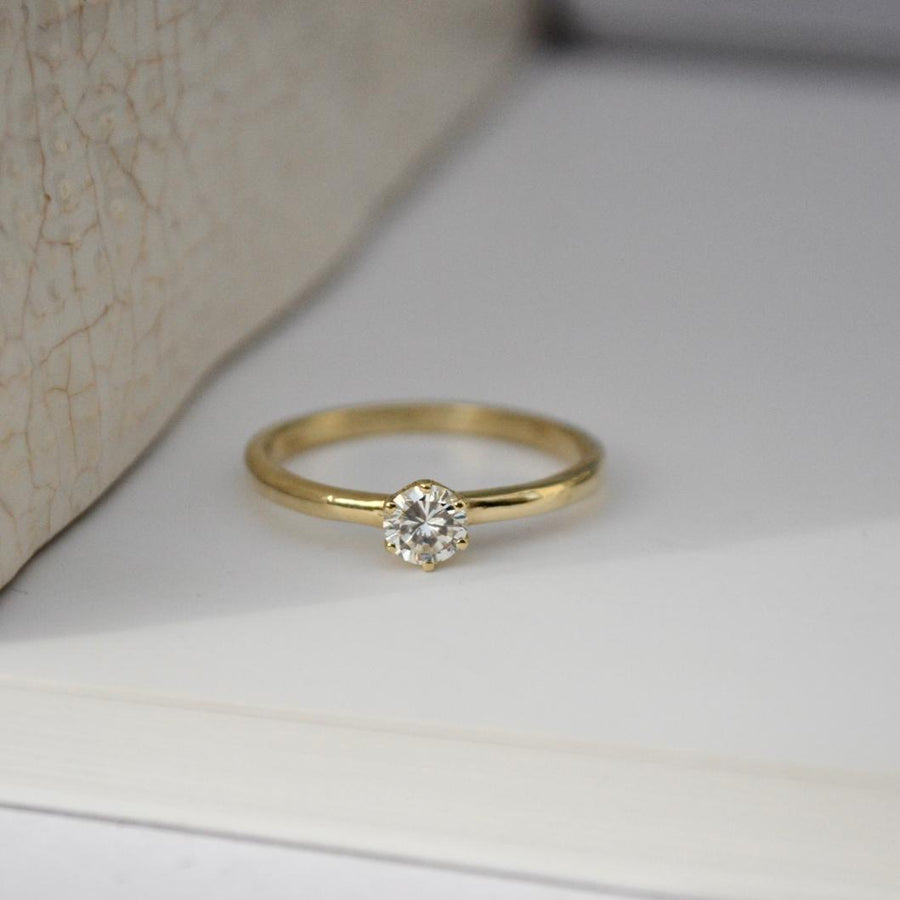 Brown diamond ring - 14k goud & Re-used Diamant