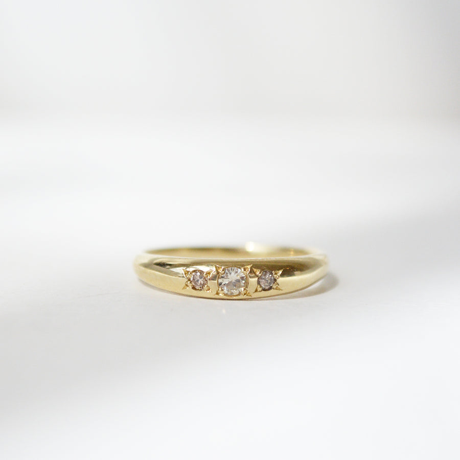 Diamond June ring - 14k goud & Re-used Diamant