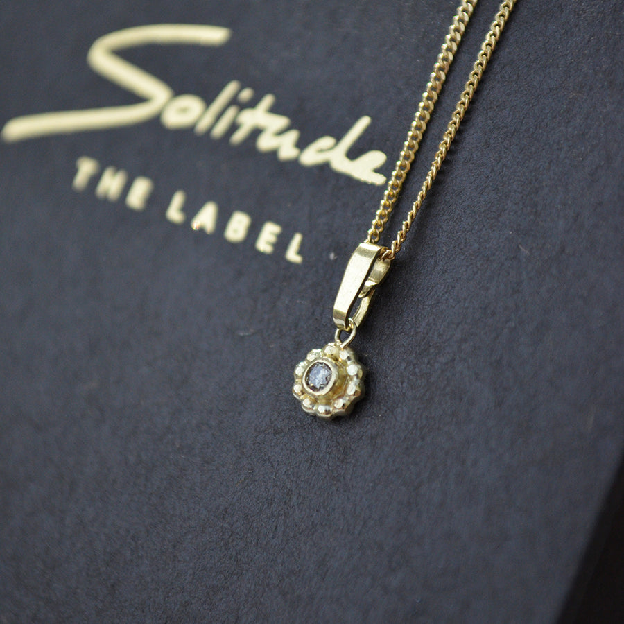 Diamond flower Necklace - Gold 14k & Diamond