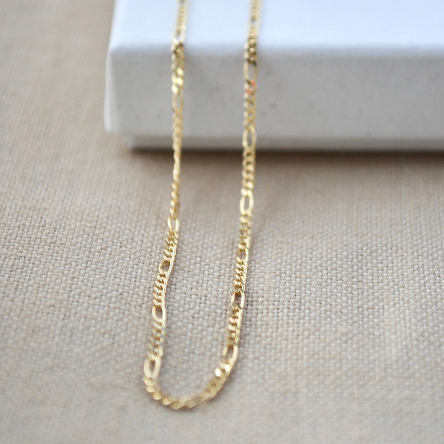 Figaro Necklace Men - Gold 14k