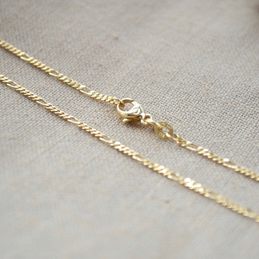 Figaro Necklace Men - Gold 14k