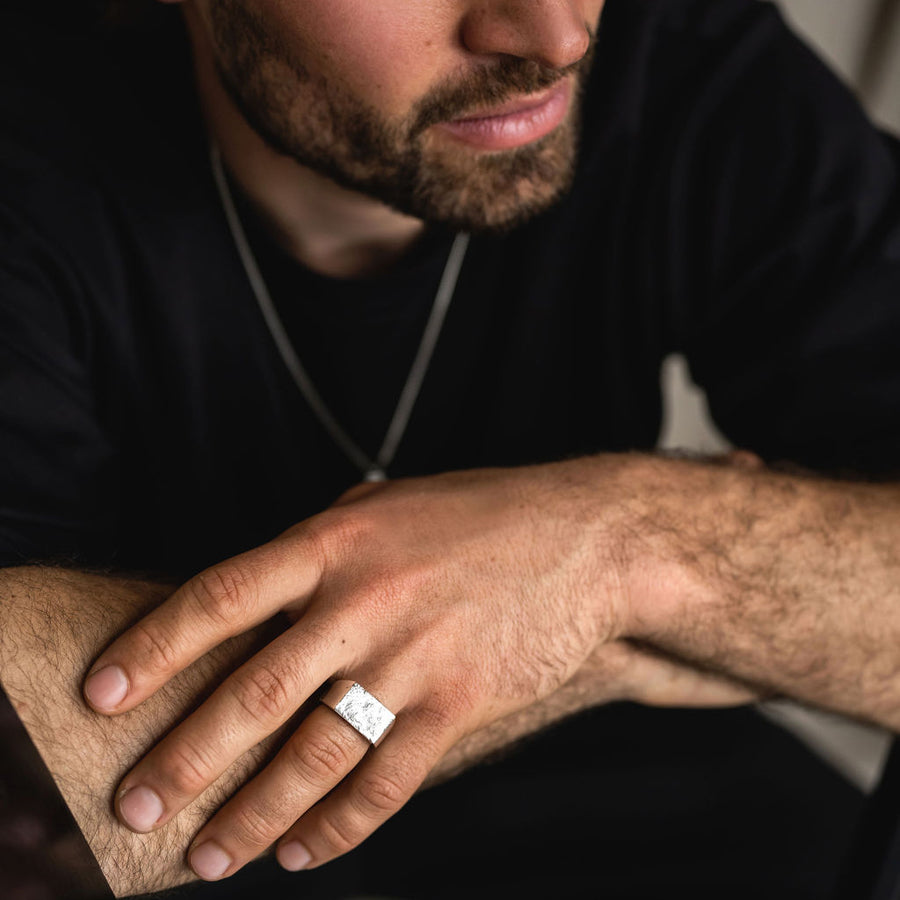 Heavy Signet ring  - Silver