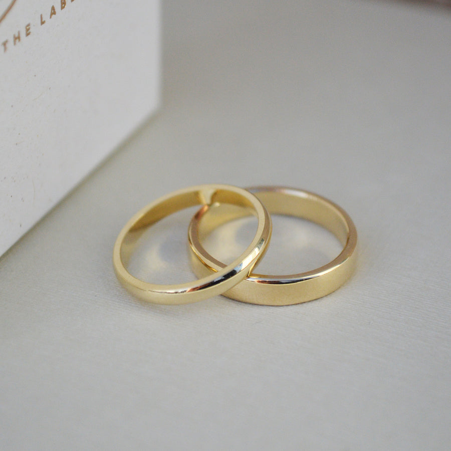 Modern wedding band slim - Gold 14k