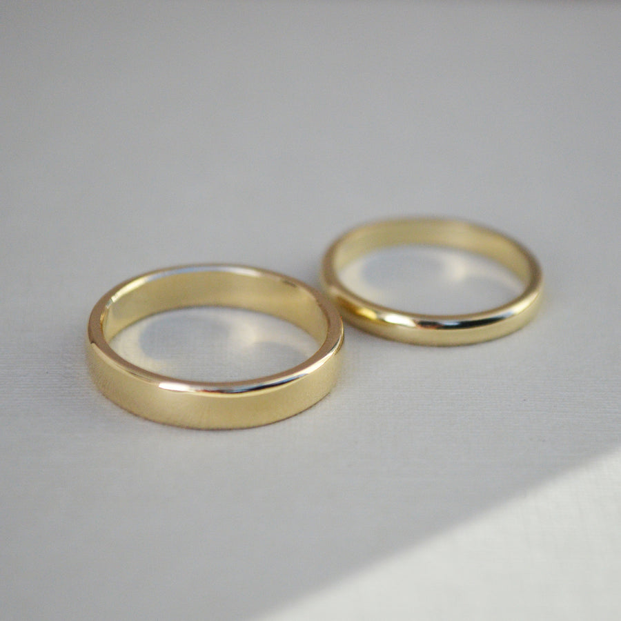 Modern wedding band slim - Gold 14k