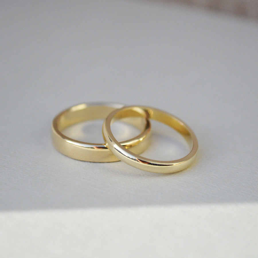 Modern wedding band slim - Gold 14k