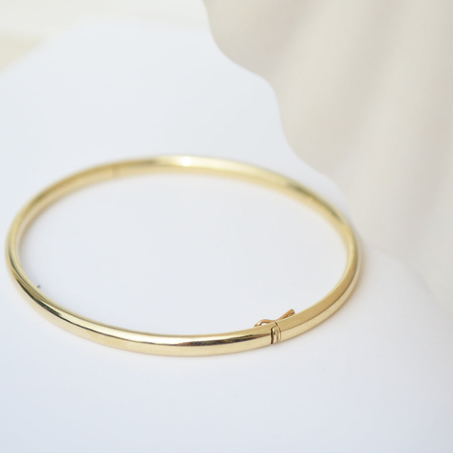 Ovale Bangle - 14k goud