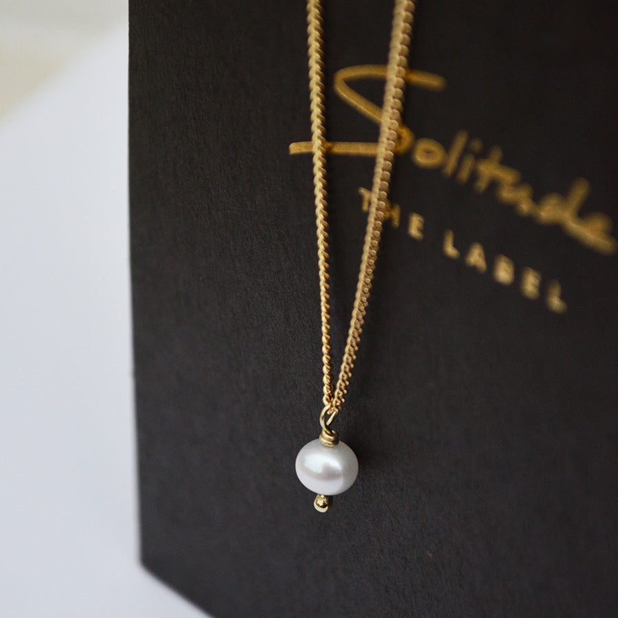 Pearl ketting Men - 14k goud