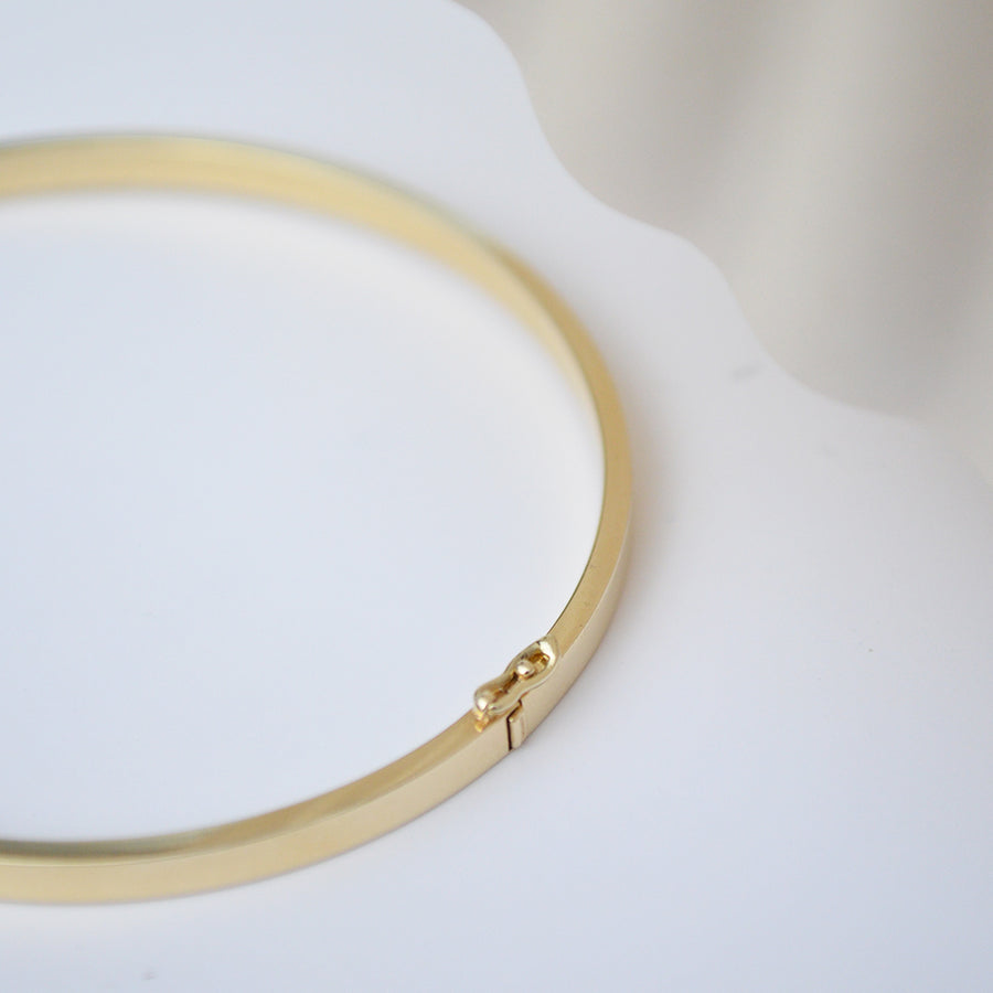 Rechthoekige Bangle - 14k goud