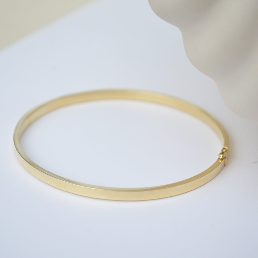 Rectangle Bangle - 14k gold