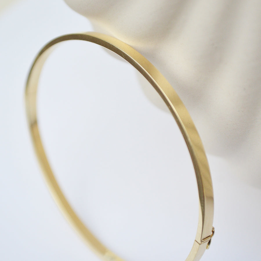 Rectangle Bangle - 14k gold