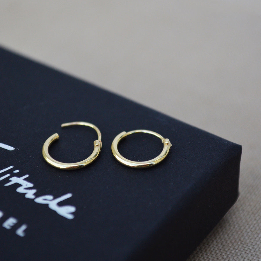 Simple earhoop - Gold 14k