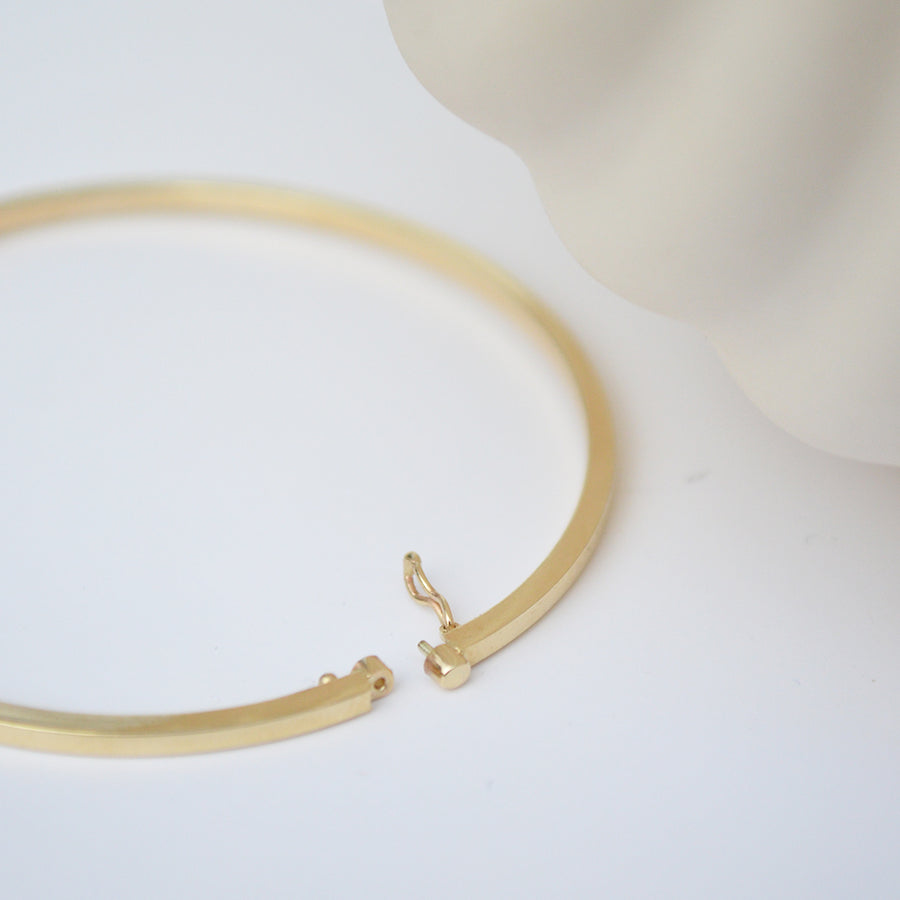 Square Bangle - 14k gold