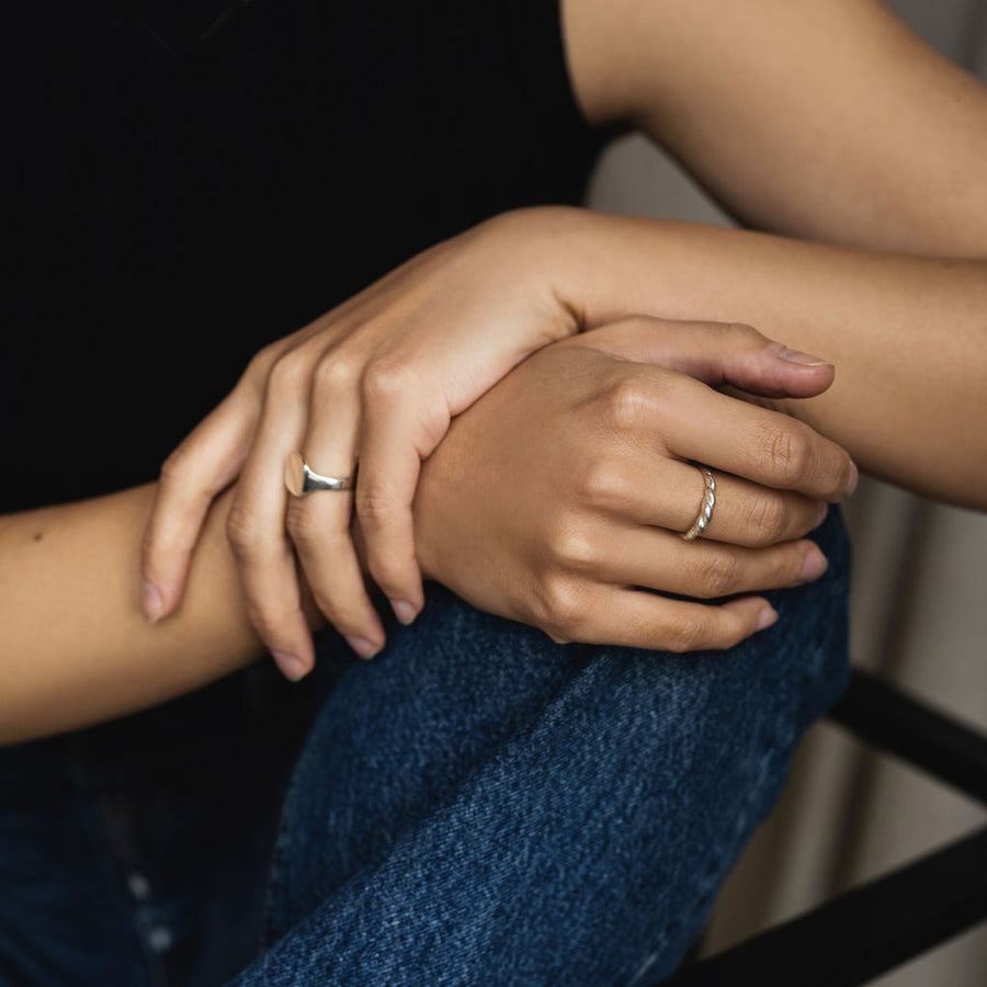 Squared Signet ring  - Silver