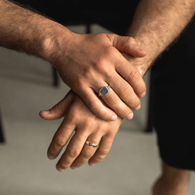 Squared Signet ring  - Silver