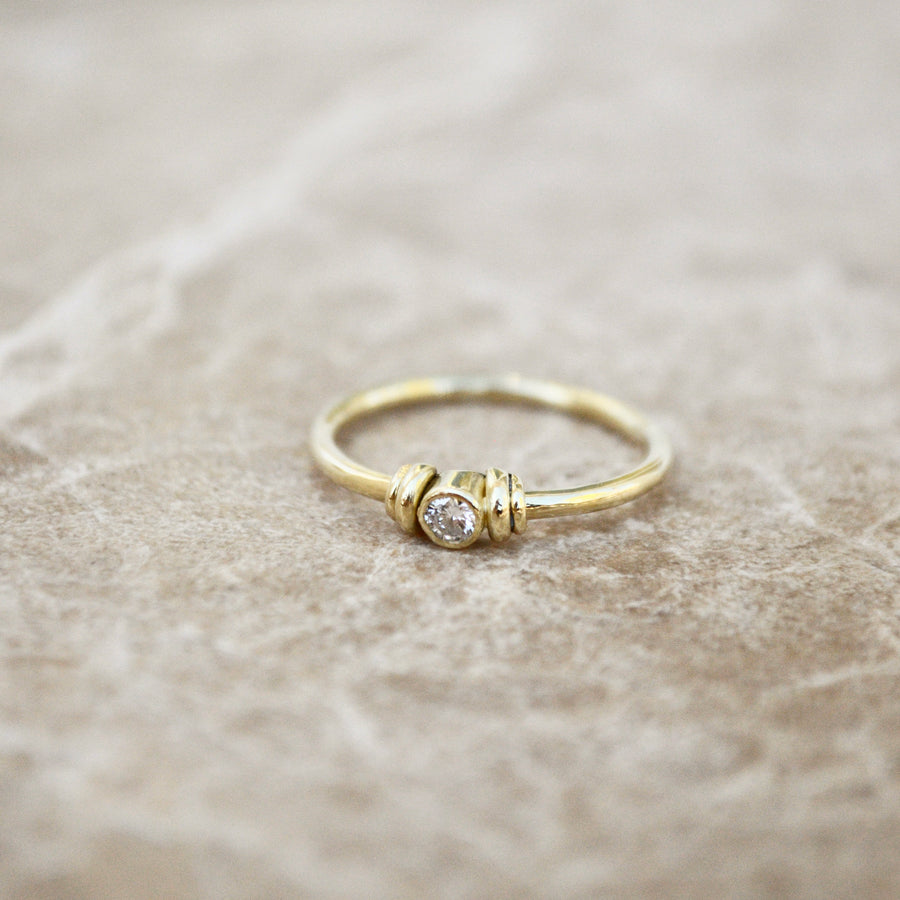 Swirl diamond ring - Gold 14k & Diamond