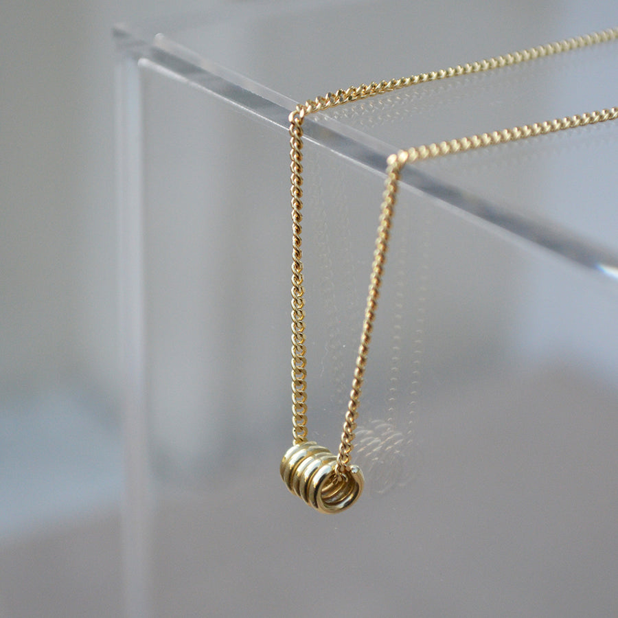 Swirl Necklace Men - Gold 14k