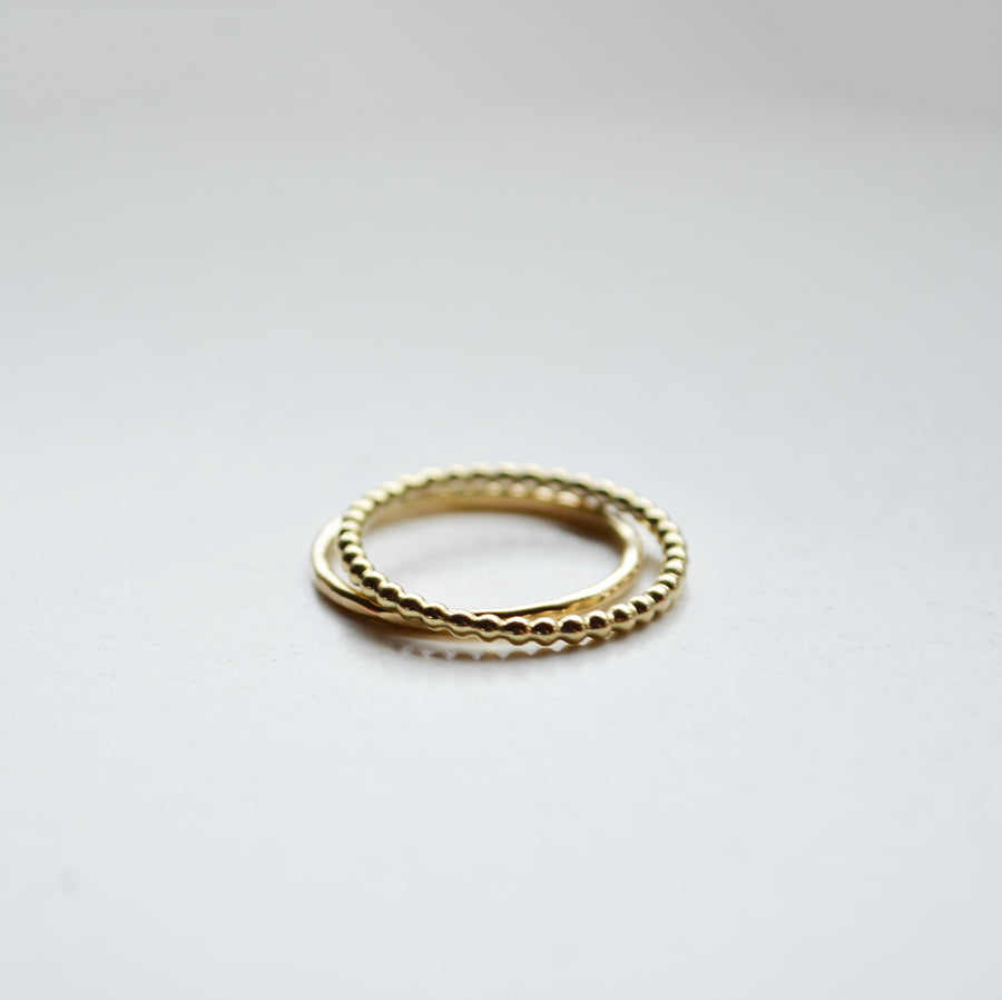 Hammered ring - 14k goud