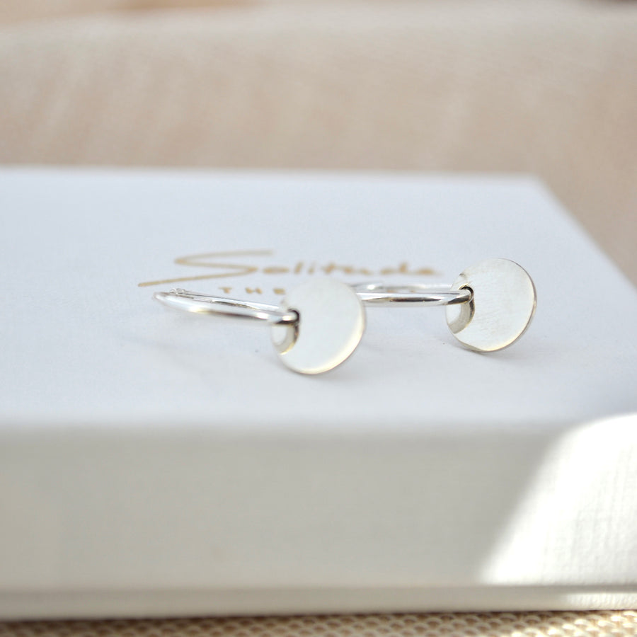 Coin Earhoops - Silver