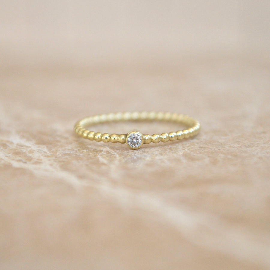 Dotted Diamond Ring - 14k goud