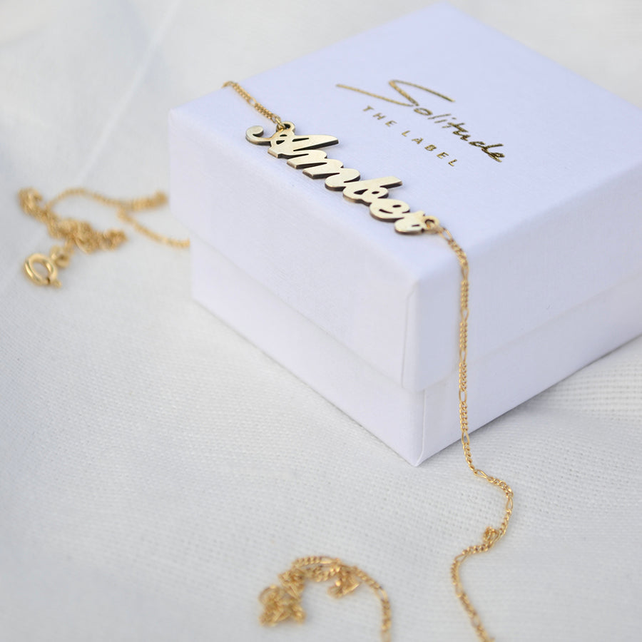 Name Necklace - Gold 14K or silver