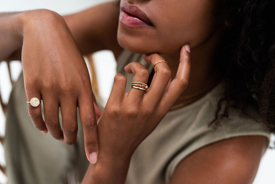 Coin Ring - 14k goud