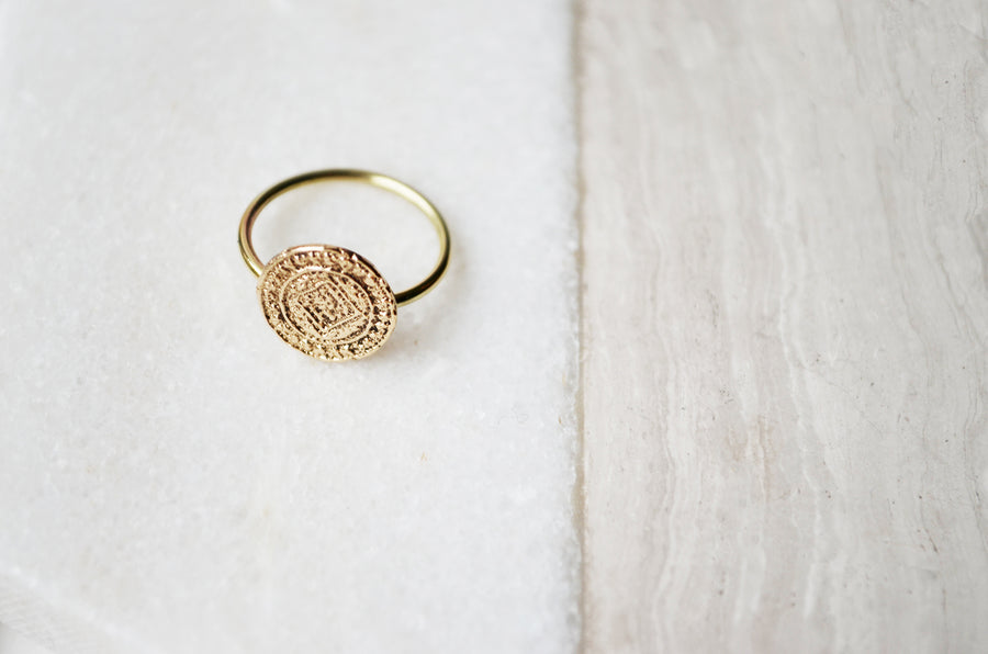 Coin Ring - Gold 14k