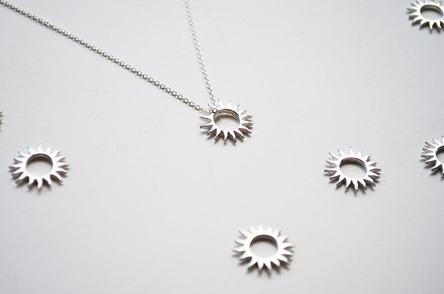 Sun Necklace - Silver