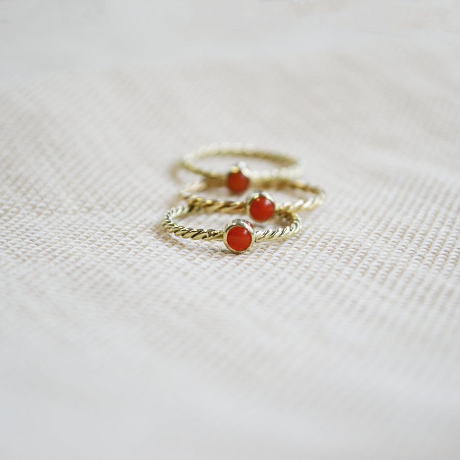 Coral Ring - 14k goud