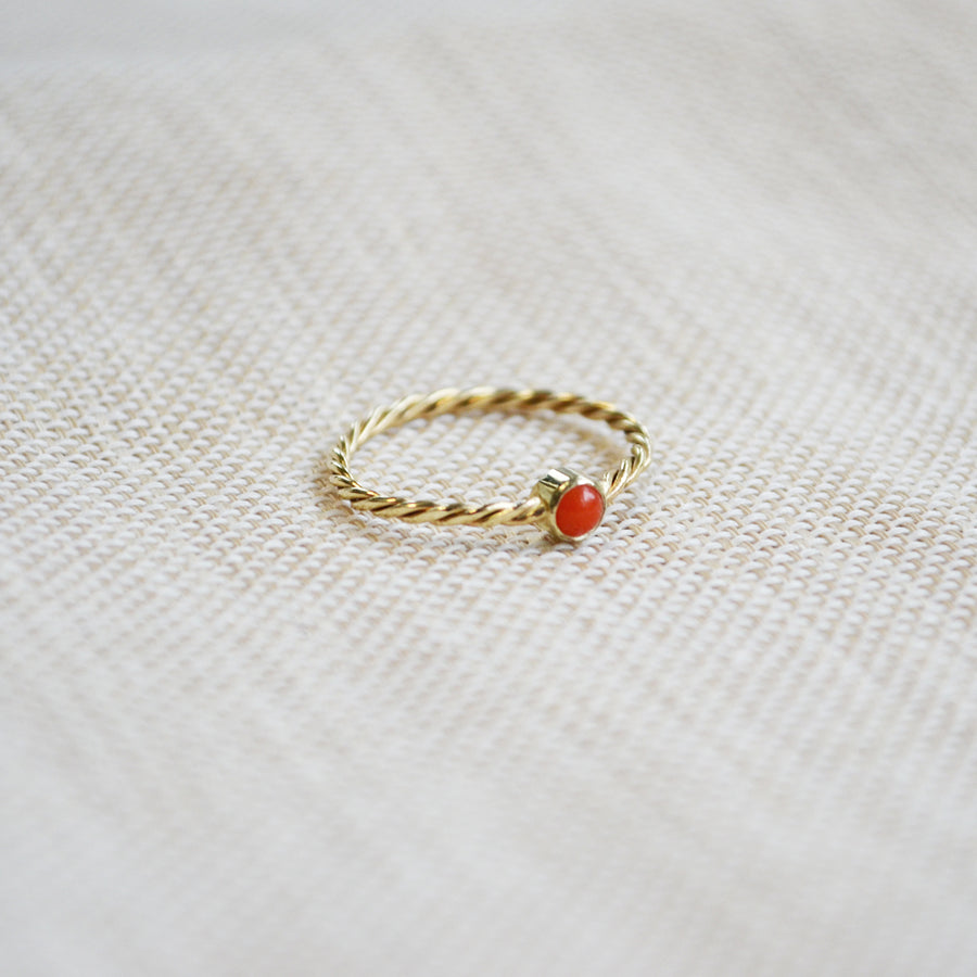 Coral Ring - 14k goud