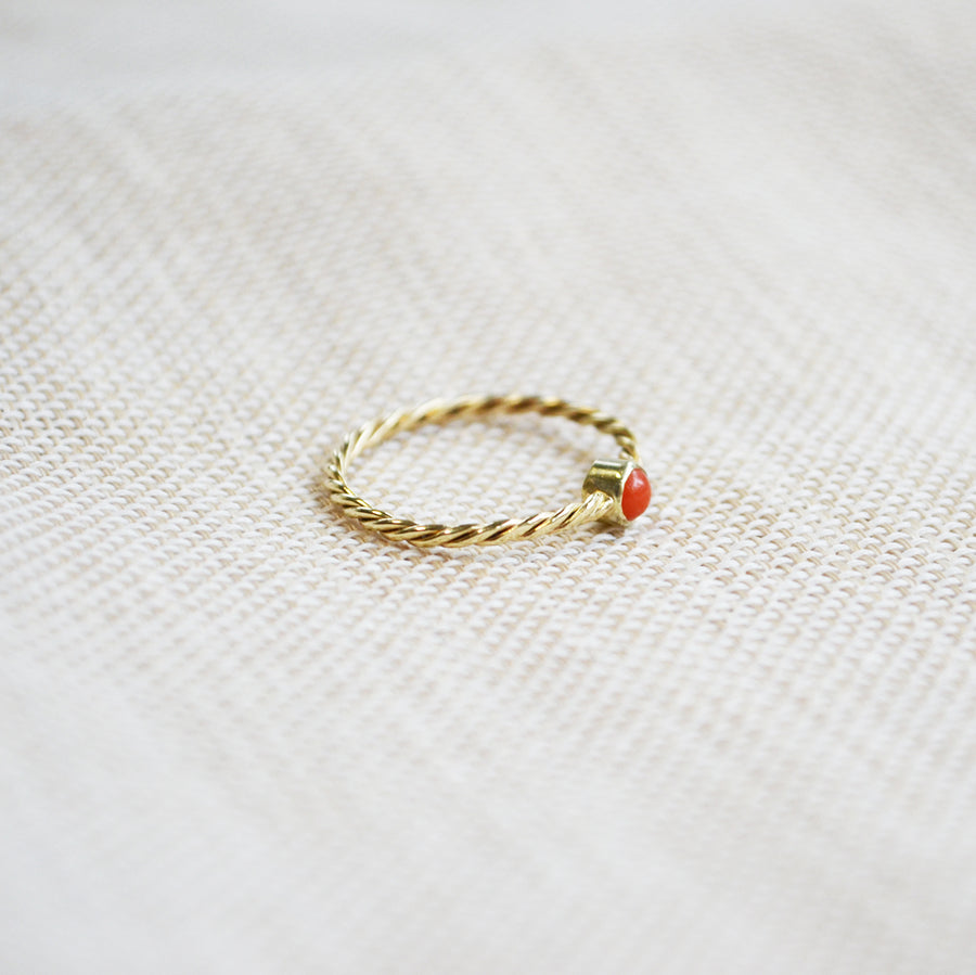 Coral Ring - 14k goud