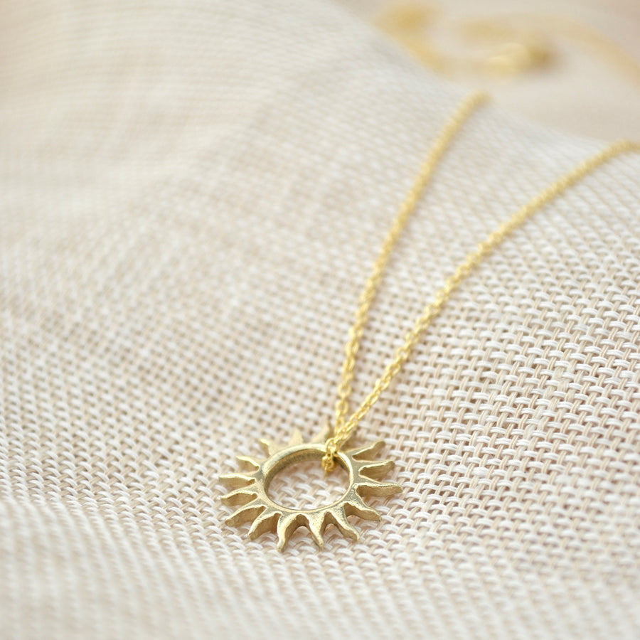 Sun ketting - 14k goud