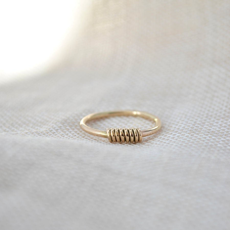 Swirl ring - 14k goud