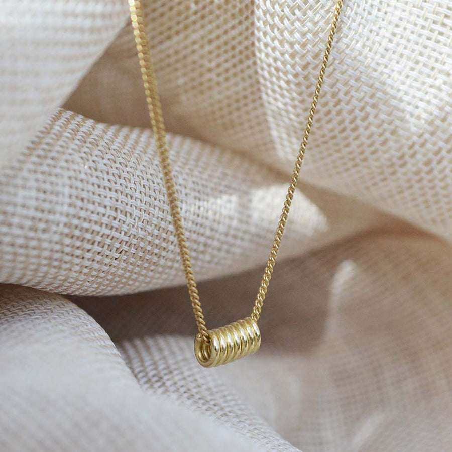 Swirl ketting - 14k goud