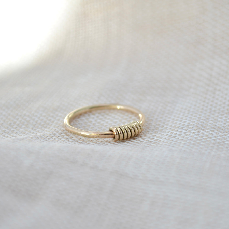 Swirl ring - 14k goud