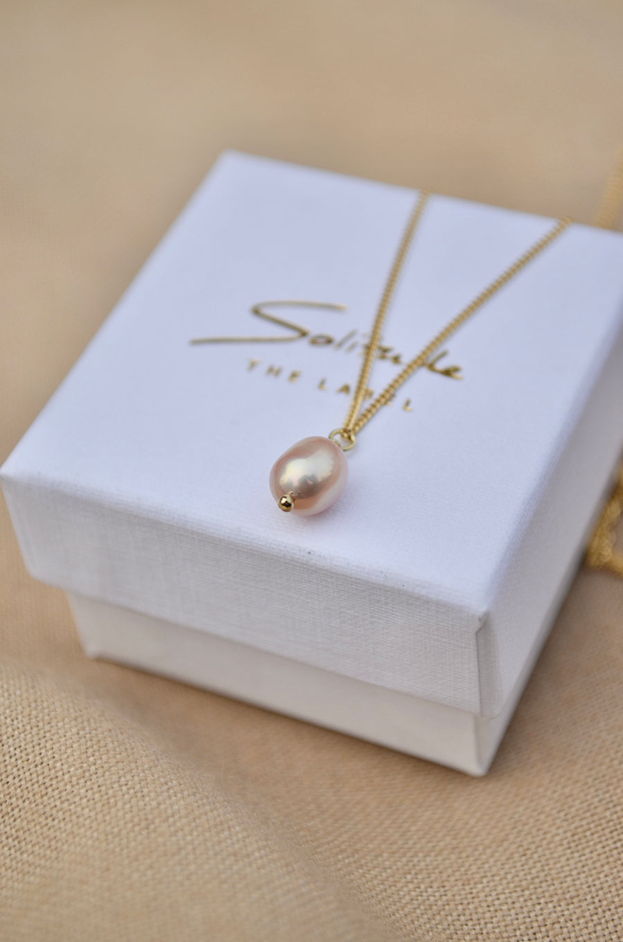 Tiny Pearl ketting - 14k goud