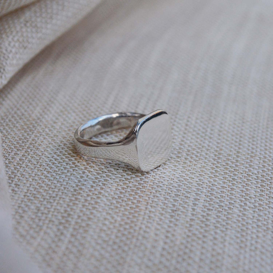 Squared Signet ring  - Silver
