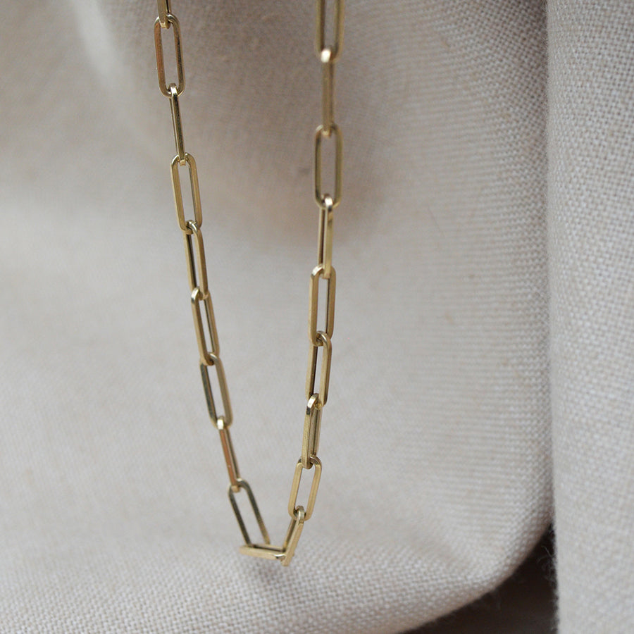 Paperclip Ketting - 14k goud