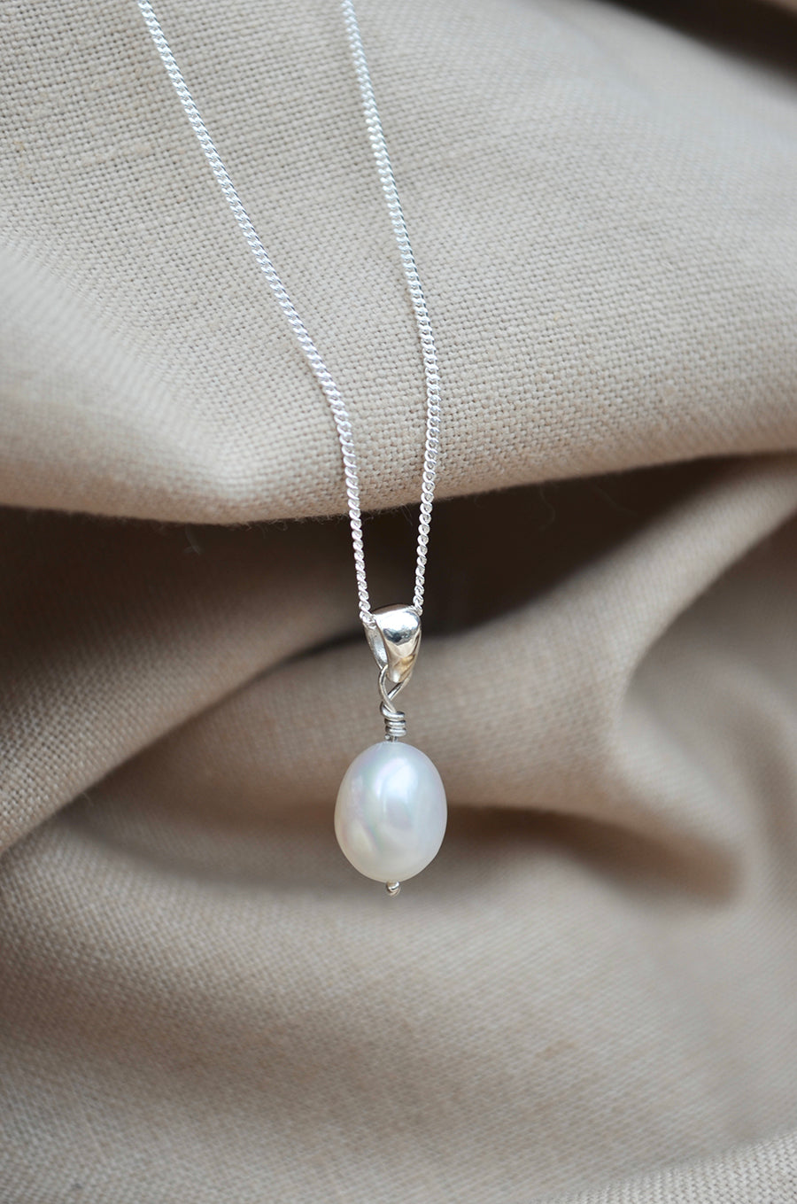 Pearl Necklace - Silver