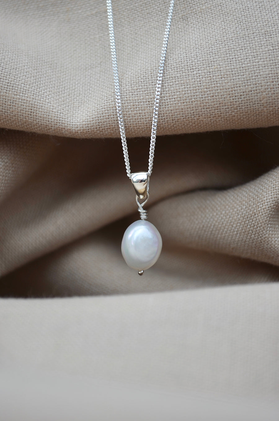 Pearl Necklace - Silver