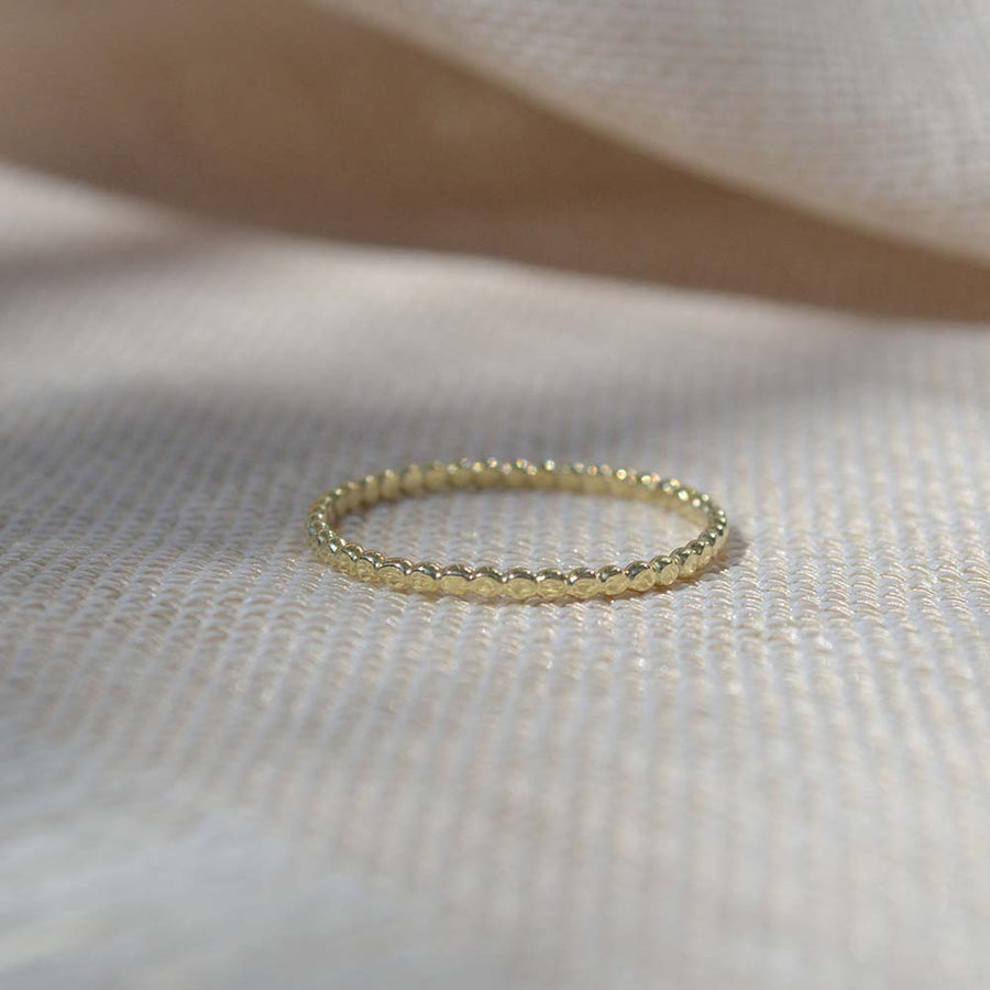 Flat Dotted Ring - Gold 14k